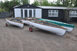 Rowing Boats x 5 with Trailers and Covers ideal Fishing Lake Hire